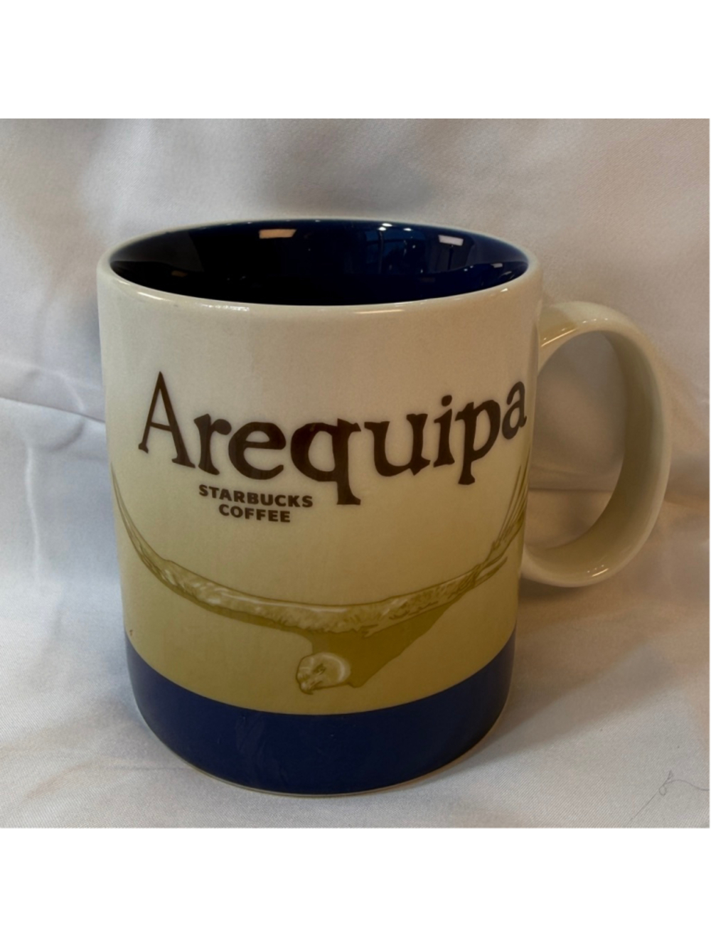 Starbucks Arequipa Peru City Mug Blue Interior Collector Series Coffee Cup